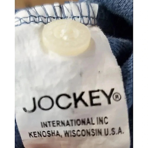 Jockey Mens Polo Shirt Blue XL Short Sleeve Embroidered Logo Button Up Top - Picture 6 of 11